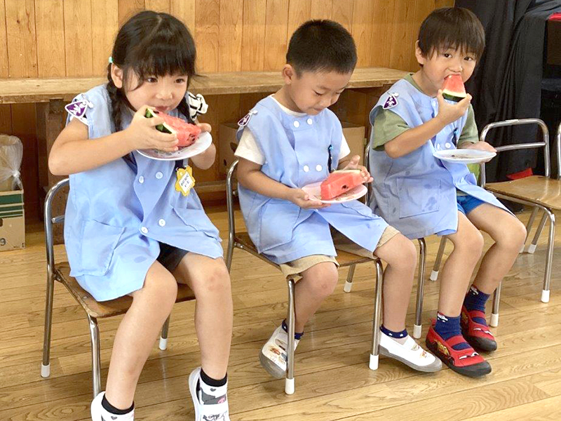甘くて美味しいスイカだね